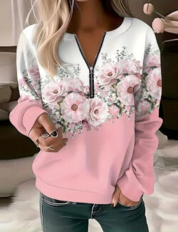 MELIA | Pull Floral à Col Rond