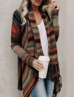 TESSA | Pull Manteau Stripes