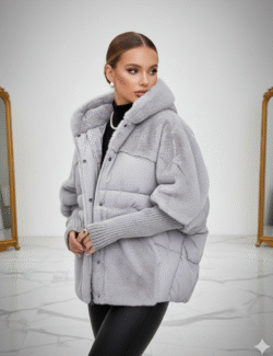 Bomber Jacket Women with Hood - Cozy Padded Winter Coat